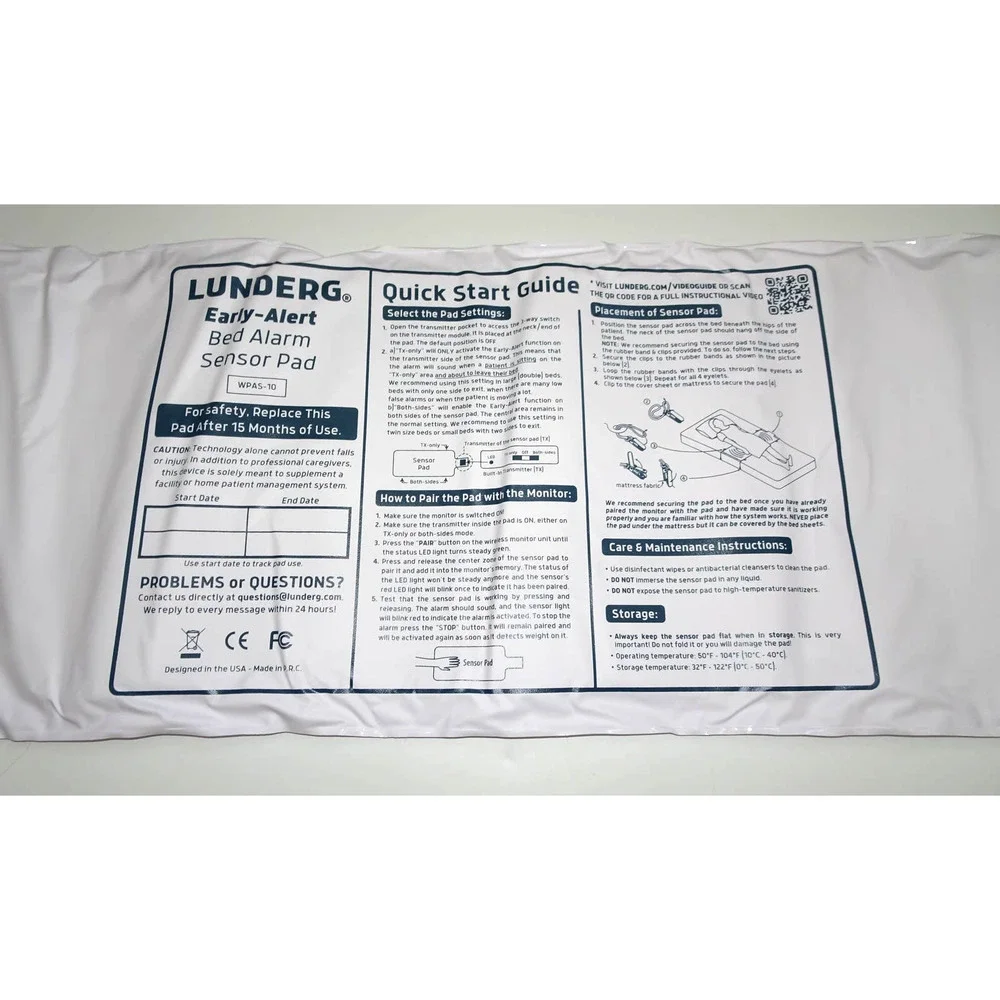 Lunderg Early Alert Bed Alarm System Wireless Bed Sensor Elderly Monitoring Kit - Picture 6 of 15